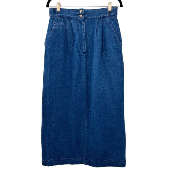 Vintage Access Modesty Maxi Denim Skirt Size 27 - Picture 1 of 4